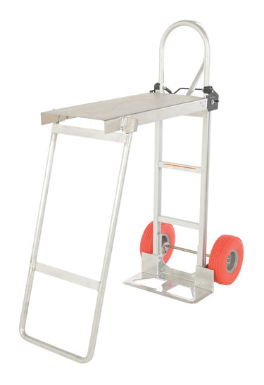 HAND TRUCK W/FOLDING PLATFORM RED WHEEL